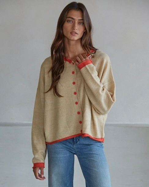 Morena Contrast Cardigan