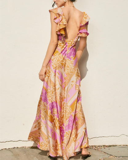 Casandra Open Back Maxi Dress